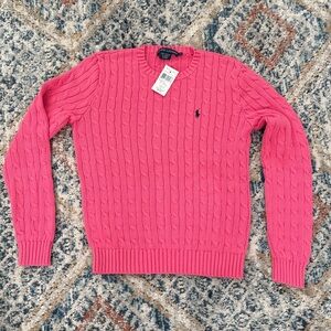 Ralph Lauren Parrot Pink Cable Knit Sweater